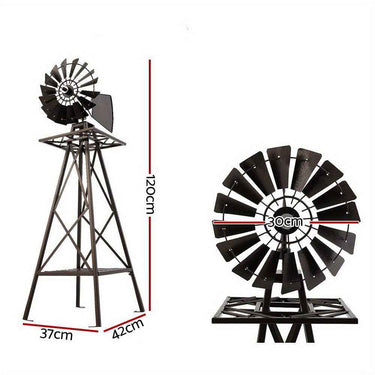 Garden 120cm Garden Windmill Metal Ornaments Outdoor Decor Ornamental Windmill